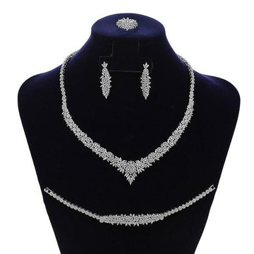 NEW ARRIVAL - Luxury Charming AAA+ Cubic Zirconia Diamonds Jewellery Set - The Jewellery Supermarket